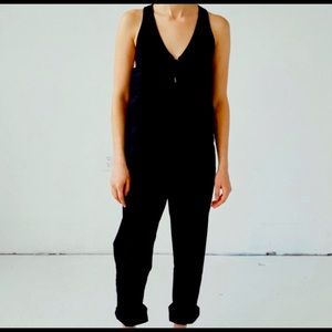RACHEL COMEY Washed Black BUXTON Denim Jumpsuit Overalls sz.6 MSRP $425.00